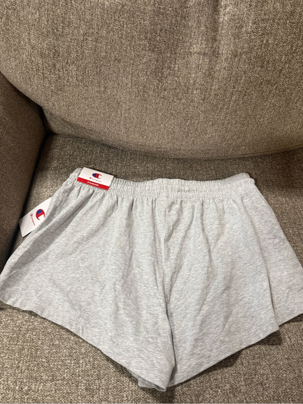 Champion Women's Heather Gray Athletic Jersey Shorts - Picture 3 of 4